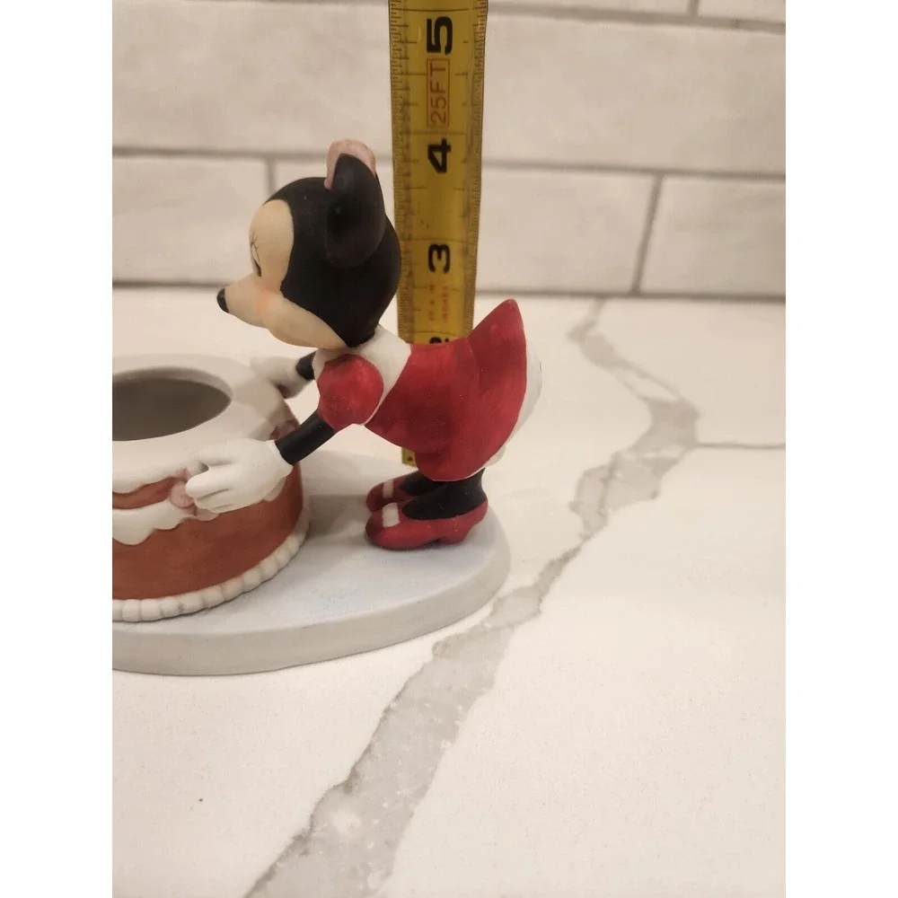 Disney GiftWare Minnie Mouse Birthday Cake Votive Candle Holder Figurine Ceramic